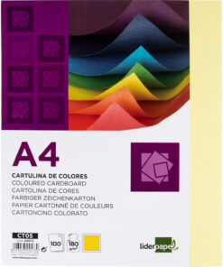 Cartolina A4 LiderPapel C/100 - Amarelo