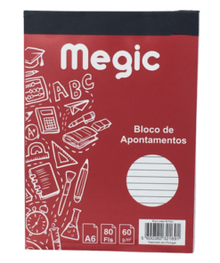 Bloco Notas Megic A6 Pautado